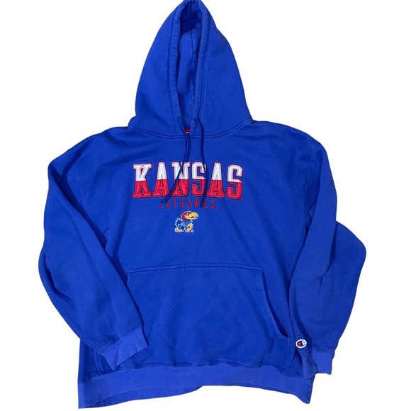 Champion Kansas JayHawks Basketball University Hoodie - Picture 1 of 4